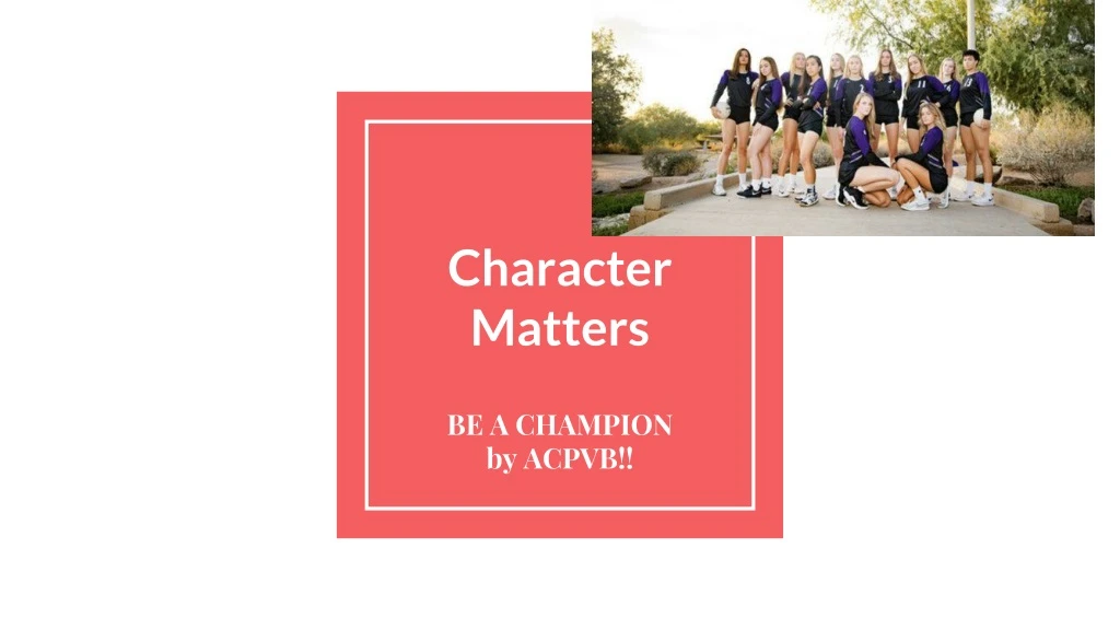 character matters