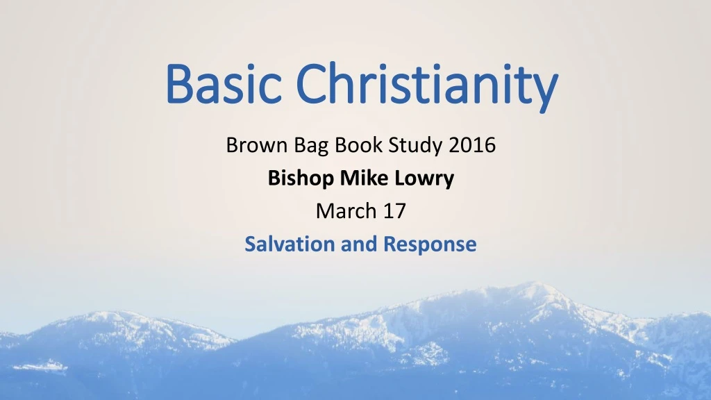 basic christianity