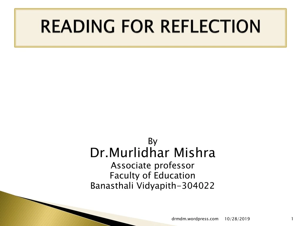 reading for reflection