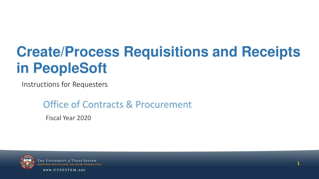 create process requisitions and receipts in peoplesoft