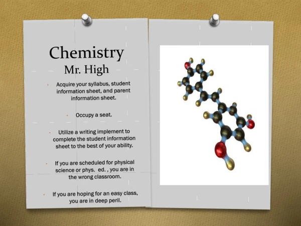 Chemistry Mr. High