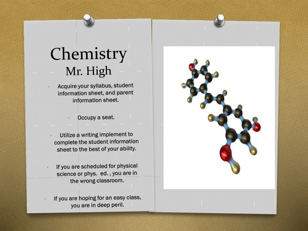 chemistry mr high