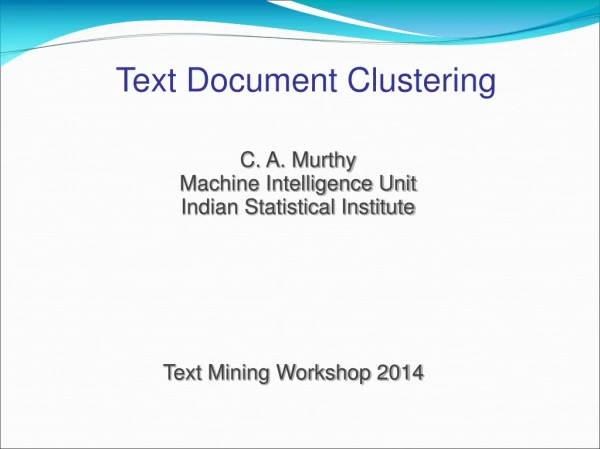 Text Document Clustering