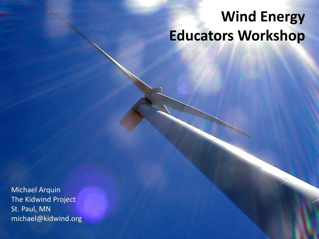 wind energy educators workshop