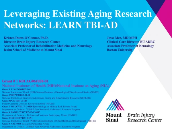 Grant # 1 R01 AG061028-01 National Institutes of Health (NIH)/National Institute on Aging (NIA)