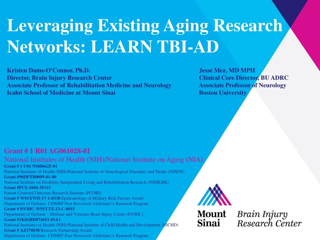 leveraging existing aging research networks learn