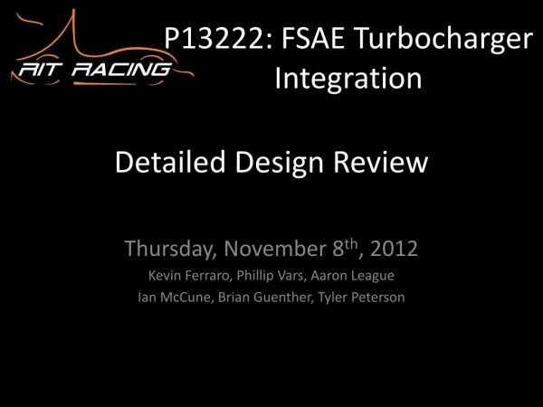 P13222: FSAE Turbocharger Integration