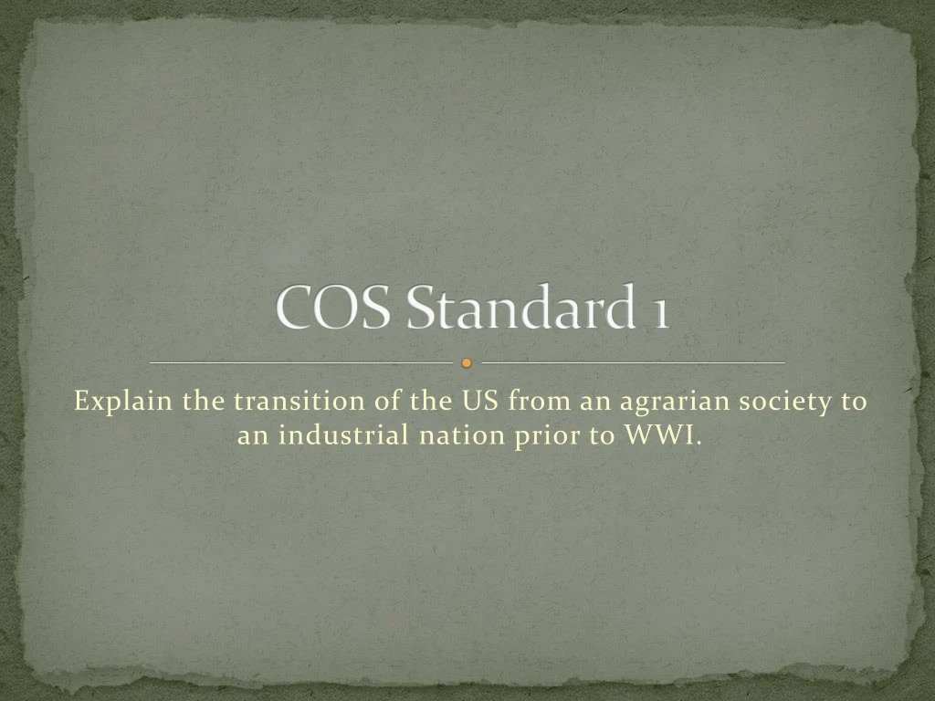 cos standard 1