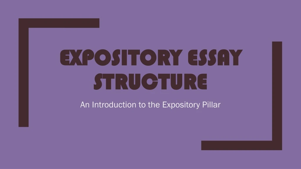 expository essay structure