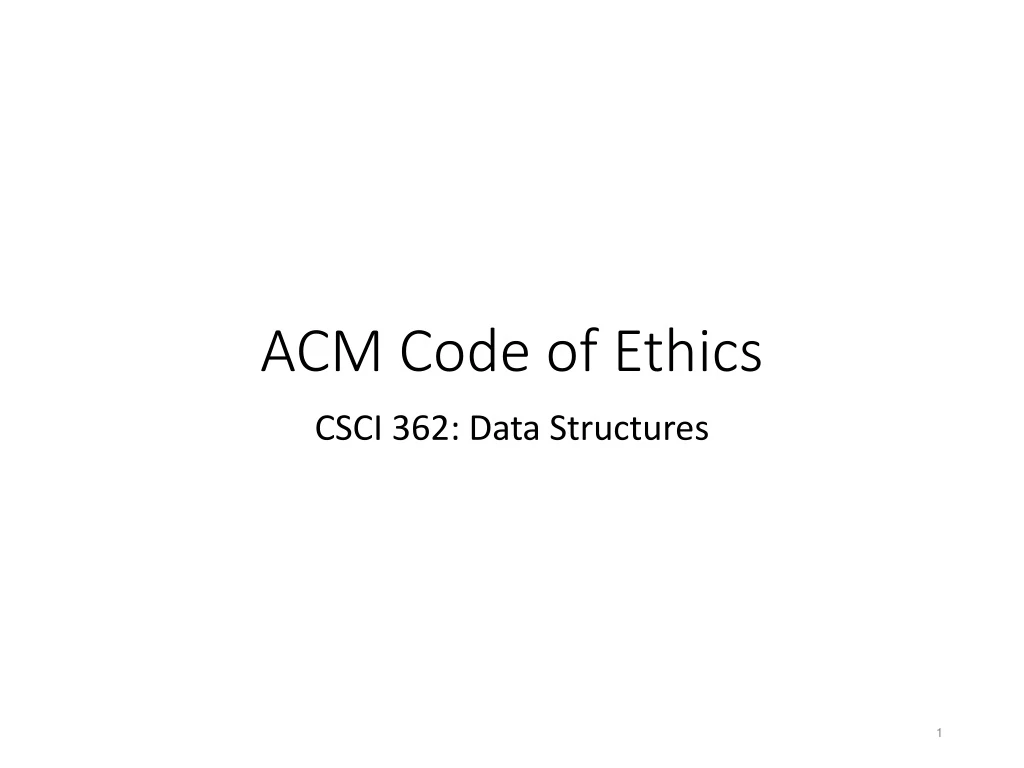 acm code of ethics