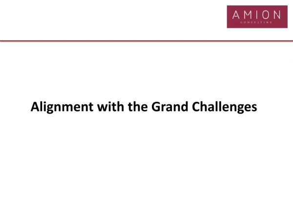 Alignment with the Grand Challenges