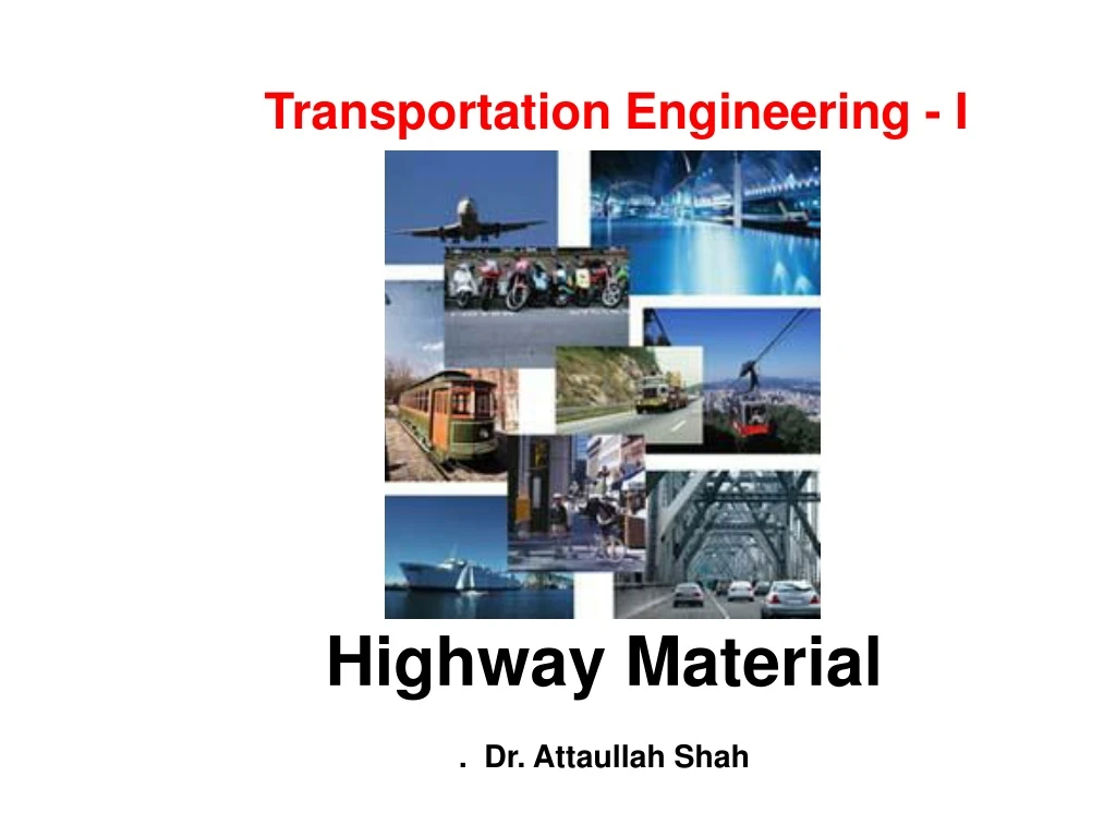 transportation engineering i