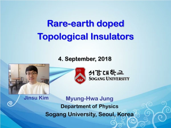 Rare-earth doped Topological Insulators