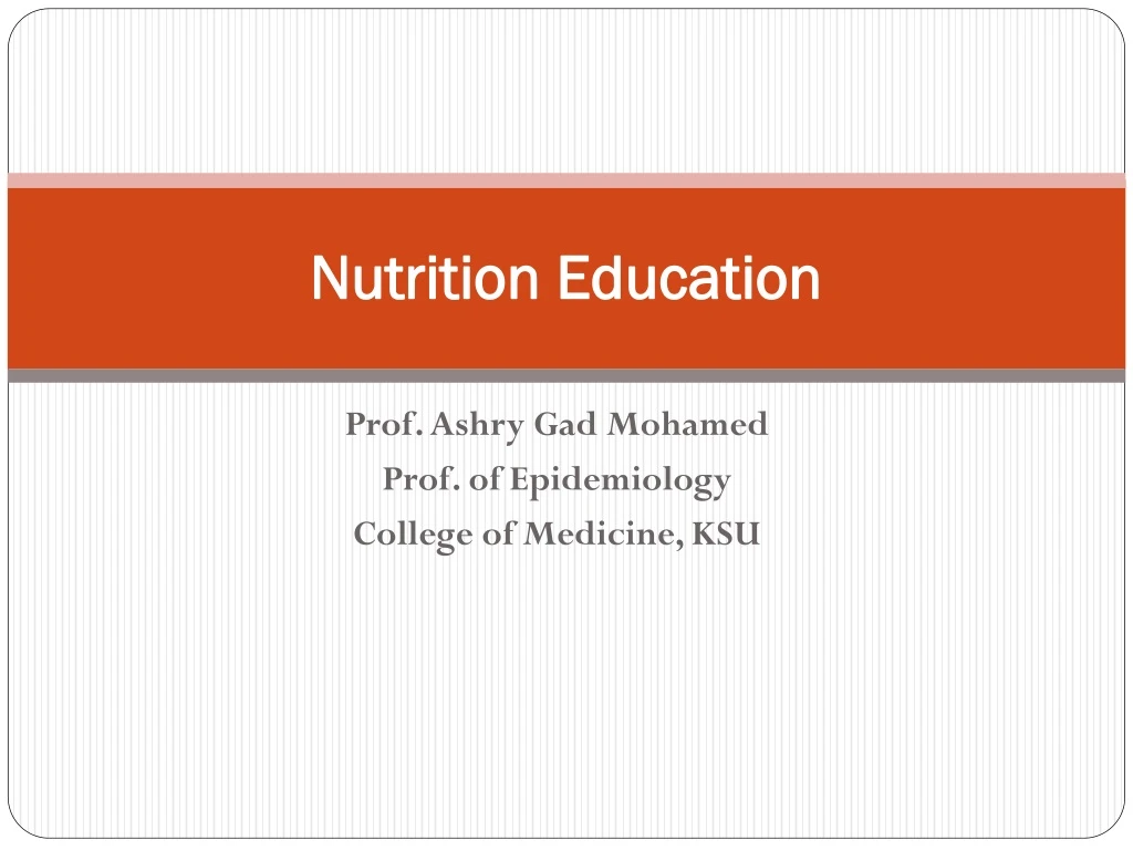 nutrition education