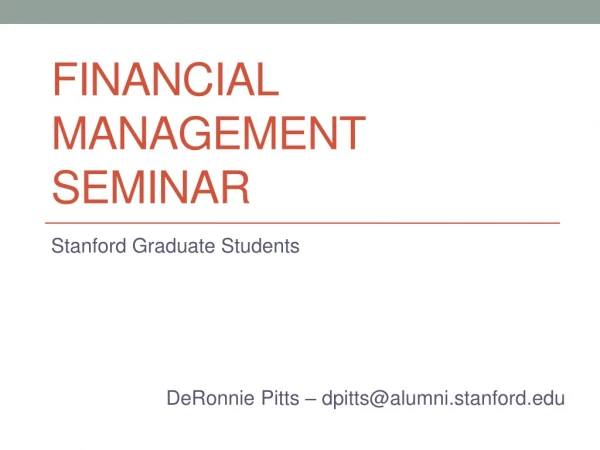 Financial Management Seminar