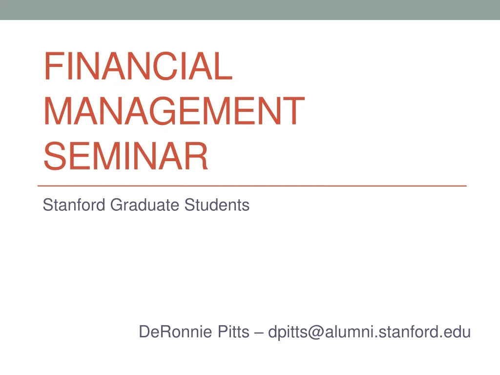 financial management seminar