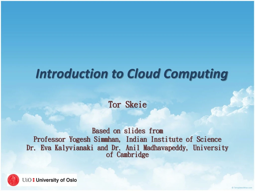 introduction to cloud computing