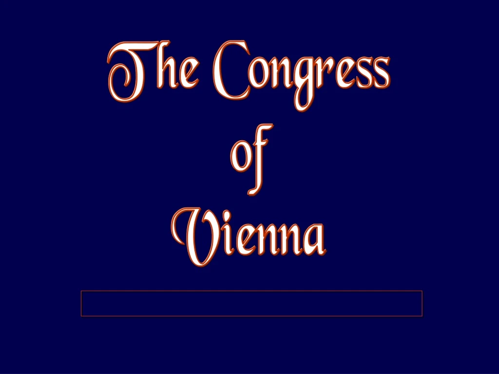 the congress of vienna