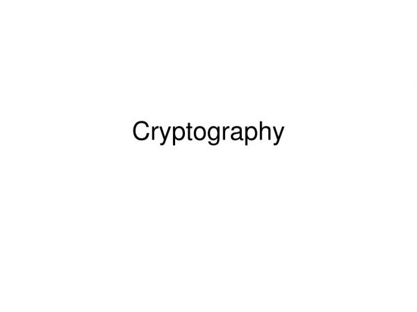 Cryptography