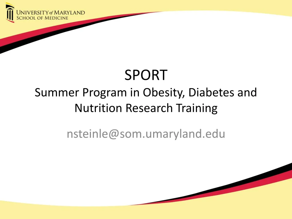 sport summer program in obesity diabetes and nutrition research training