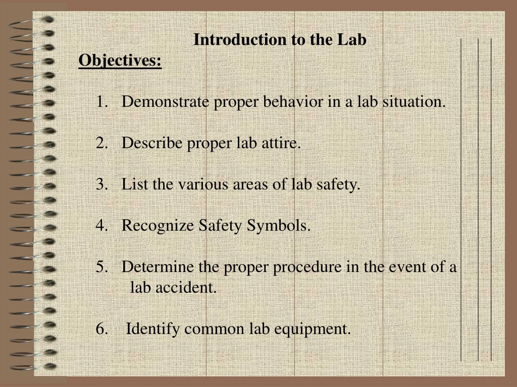 introduction to the lab objectives 1 demonstrate