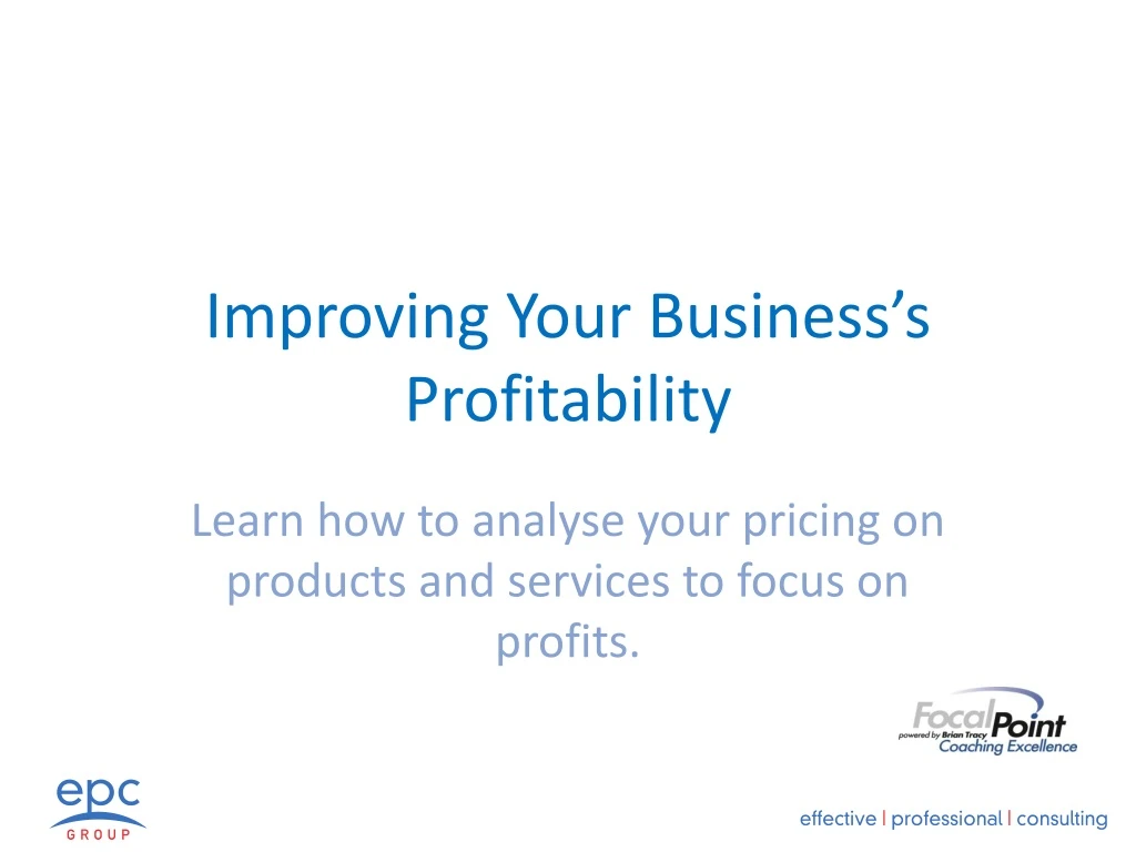 improving your business s profitability
