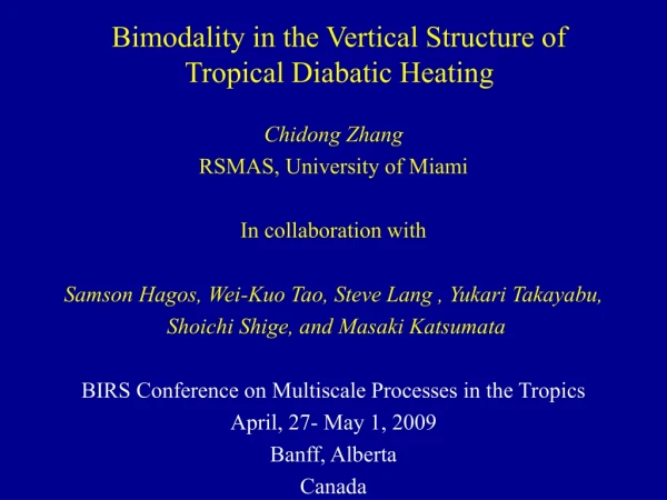 Bimodality in the Vertical Structure of Tropical Diabatic Heating