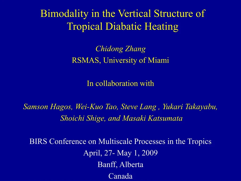 bimodality in the vertical structure of tropical diabatic heating