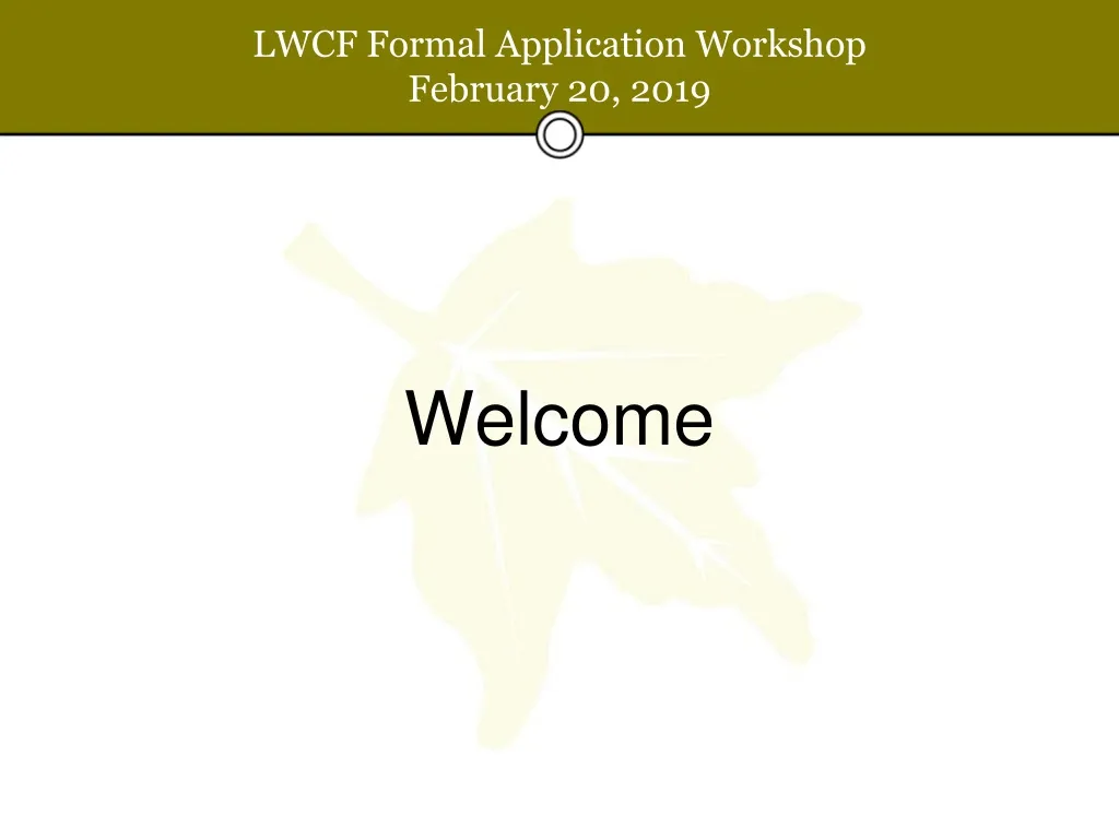 lwcf formal application workshop february 20 2019