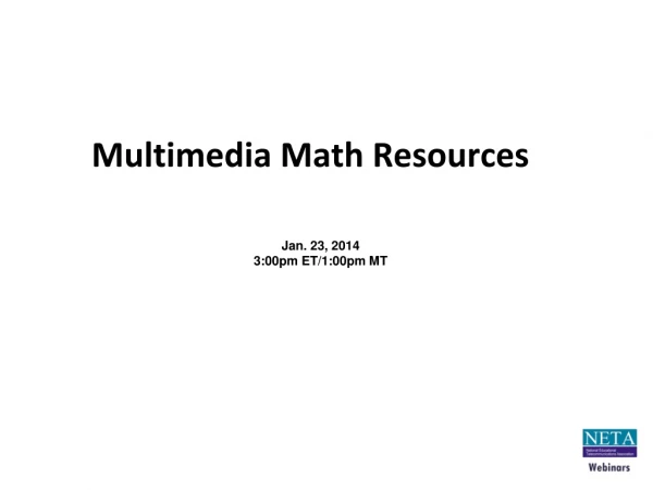 Multimedia Math Resources