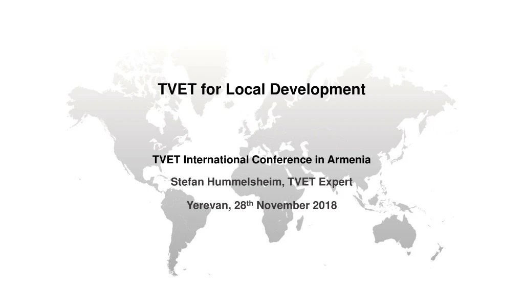 tvet for local development tvet international
