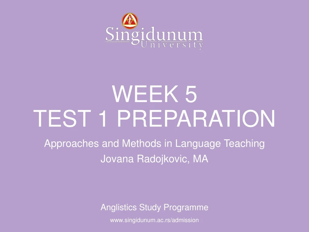 week 5 test 1 preparation