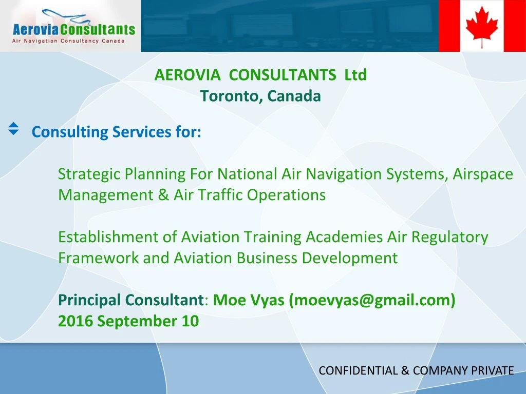 aerovia consultants ltd toronto canada