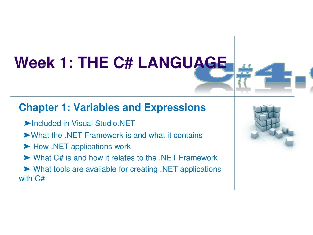 week 1 the c language