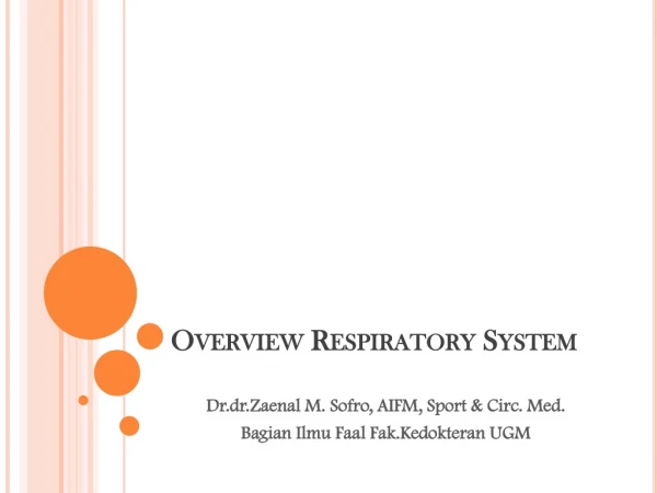 Overview Respiratory System