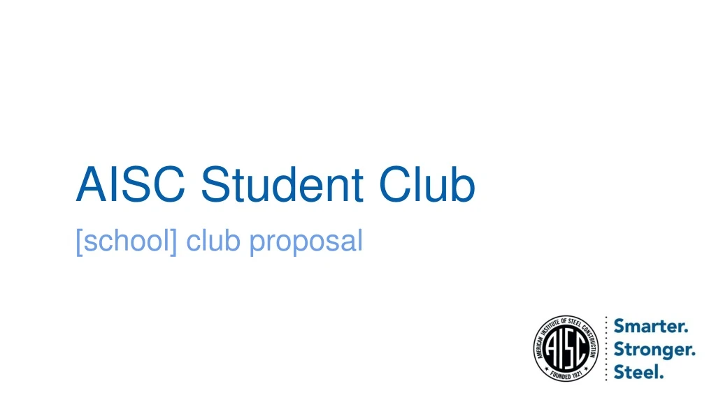 aisc student club school club proposal