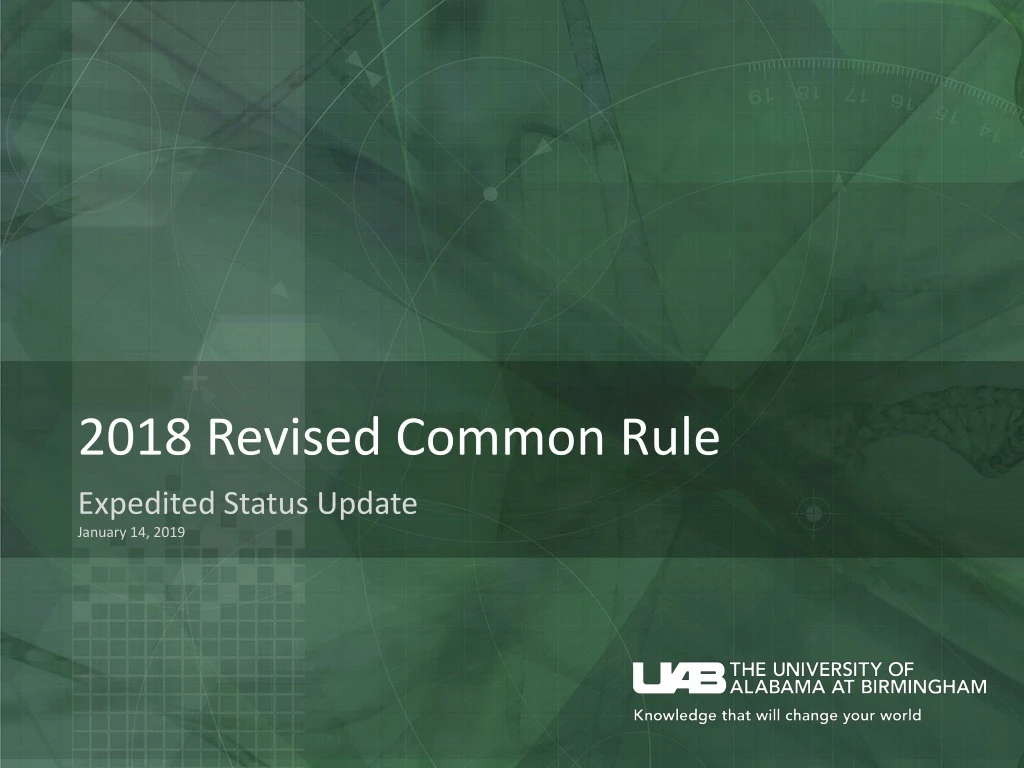 2018 revised common rule