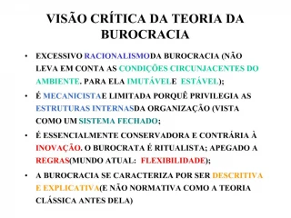 VIS O CR TICA DA TEORIA DA BUROCRACIA - slide 1