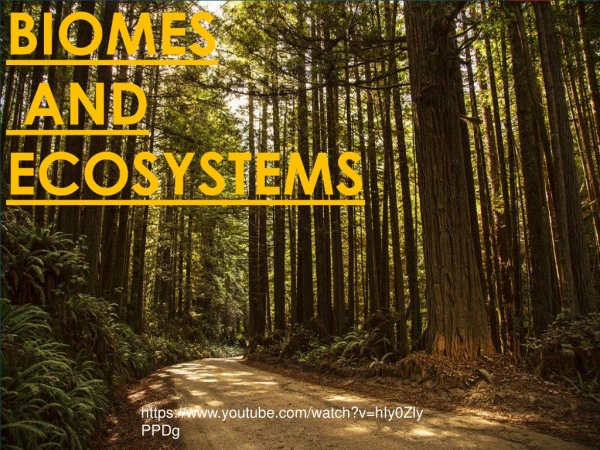 BIOMES AND ECOSYSTEMS