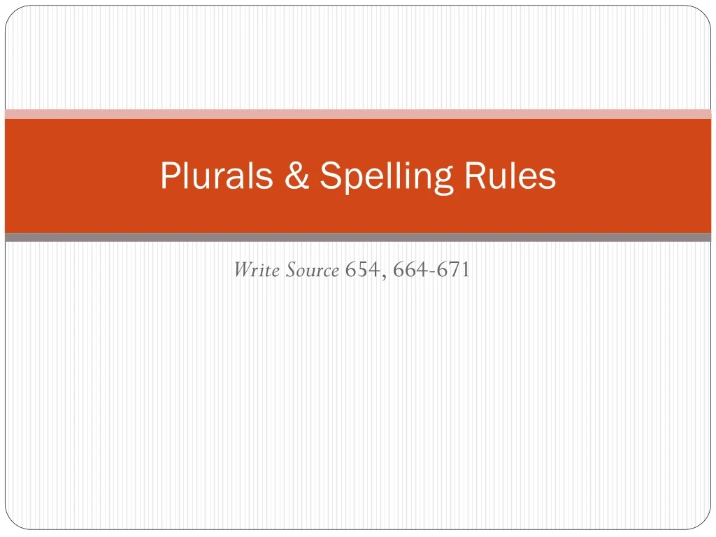 plurals spelling rules