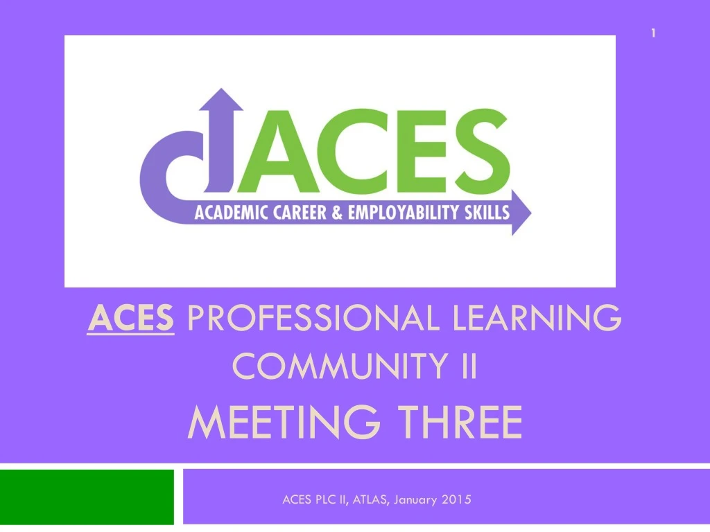 aces professional learning community ii meeting three