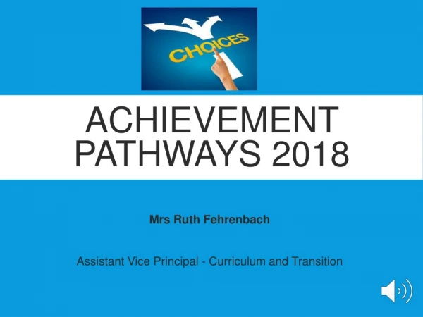 Achievement pathways 2018