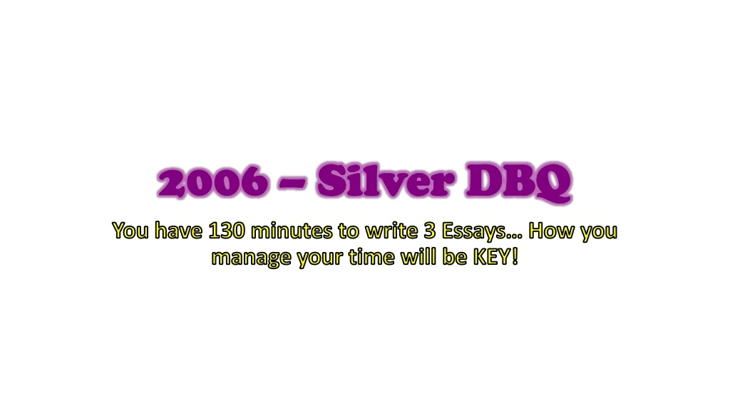 2006 silver dbq
