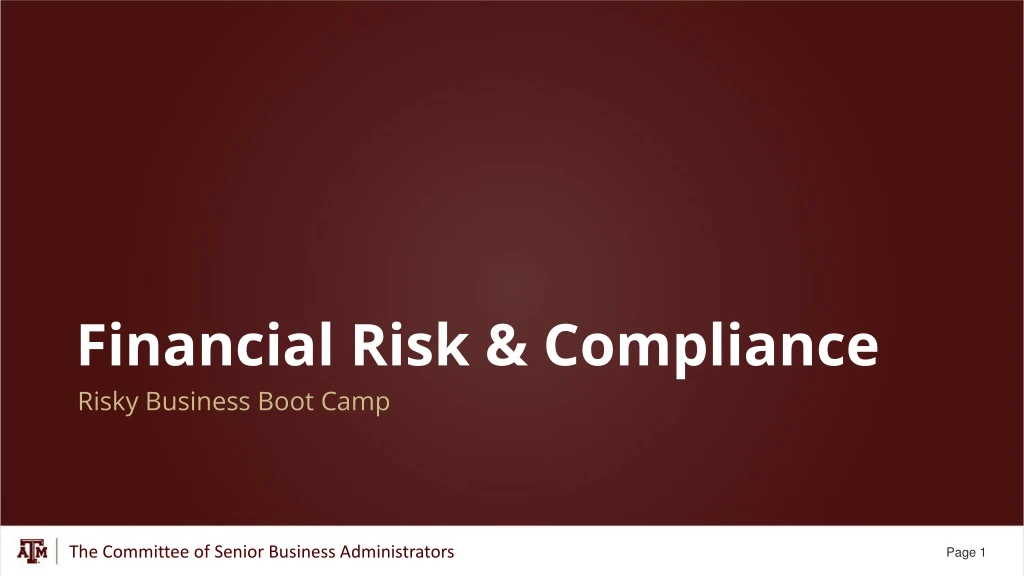 financial risk compliance