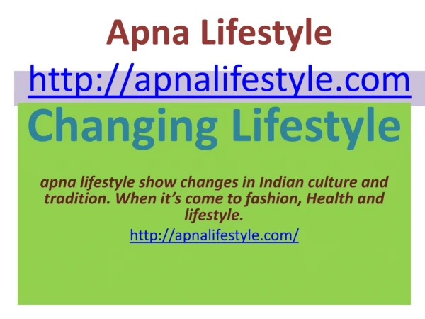 Apna Lifestyle apnalifestylem /