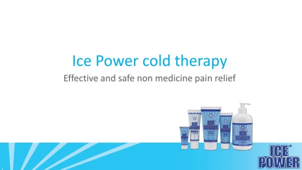 Ice Power cold therapy