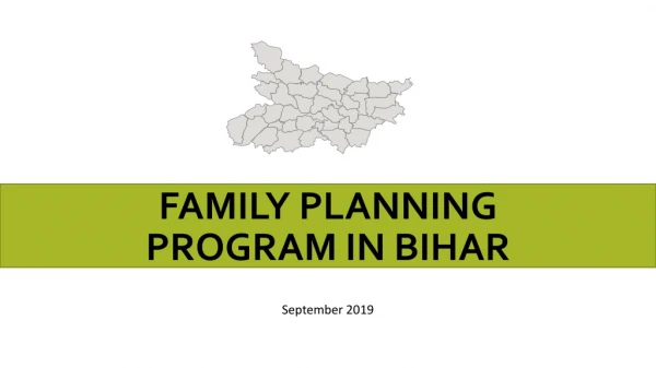Family Planning PROGRAM IN BIHAR