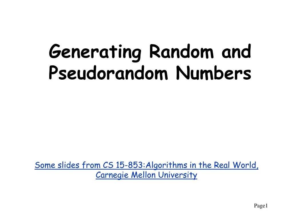 some slides from cs 15 853 algorithms in the real world carnegie mellon university