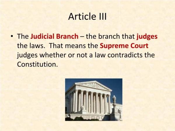 Article III