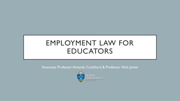 Employment Law for Educators